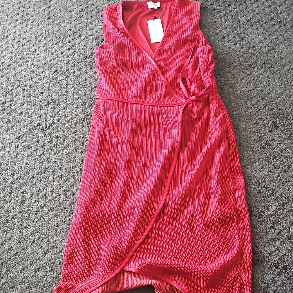 Leota Vibrant Red Asymmetrical Dress